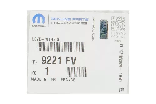 PSA / Stellantis Links voor raammechanisme 9221FV (C319DM)