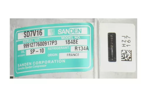  C274HA - HDI 2.0 16V RHR RHL DW10BTED4/ SANDEN SD7V16 MODEL 1270/ (C274HA)