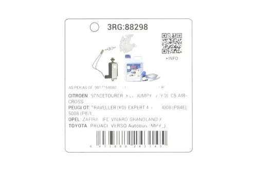 PSA / Stellantis HDI 1.6 8V BH02 DV6FDU FAP/ EOLYS FAP TANK/ 9809555880 (0000365706)