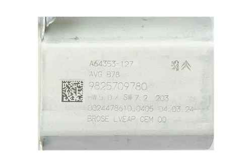 PSA / Stellantis MOTOR MET MECHANIEK/ B78/ BROSE 9675288980/ ZIE (0000368980)