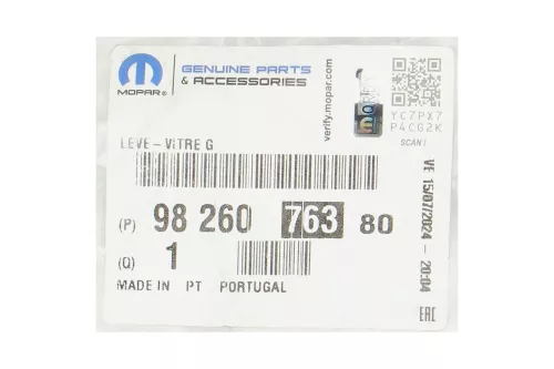 PSA / Stellantis MOTOR MET MECHANIEK/ B78/ BROSE 9675288980/ ZIE (0000368980)