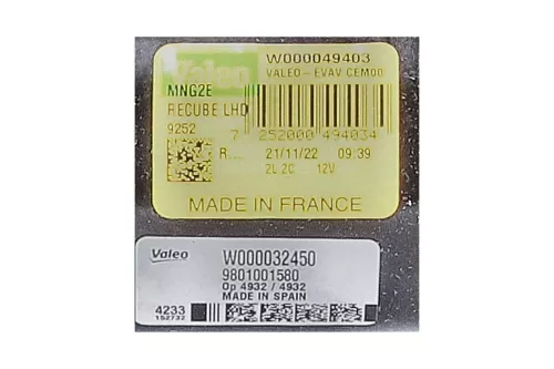 PSA / Stellantis MOTOR + MECHANIEK/ VALEO W000032450 W000049403/ ZIE (0000373865)