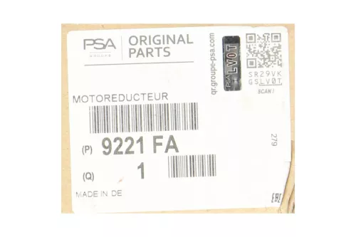 PSA / Stellantis CC-CABRIO/ MOTOR LOS/ BOSCH 0130822387 9681903580/ ZIE (0000381238)