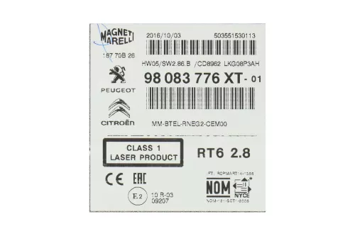 PSA / Stellantis T3 B9/ TELEMATICA-EENHEID/ TYPE MET NAVI/ 16112067XT (0000383252)