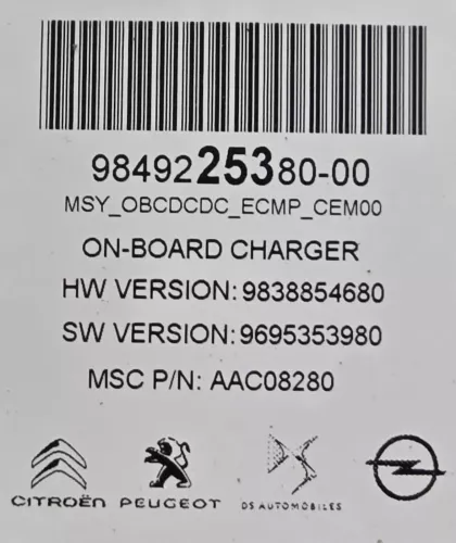 PSA / Stellantis OBC ACCU LADER BOVEN ELEKTRO MOTOR/ ON-BOARD CHARGER/ (0000384000)