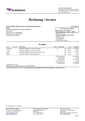 PSA / Stellantis VEERCILINDER/ -STEKKER/ -VARIABEL/ +ONTL. NIPPEL/ (0000387274)
