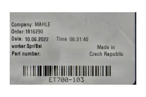 PSA / Stellantis TT/ MAHLE HE179001 9802312180 9802311780 9819656480 (0000388638)